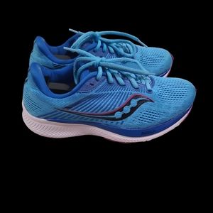 Saucony Women's Size 8 Guide 14 Blue Running Shoes Sneakers S10654-30 Preowned